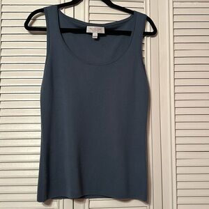 Michael Kors 100% cashmere blue women size L large Sleeveless top shirt blouse
